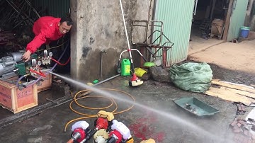 [ Máy Rửa Xe ] Thử Test Áp Lực Đầu Xịt Rửa Xe Nile 60 Piston Sứ Công Suất 2HP