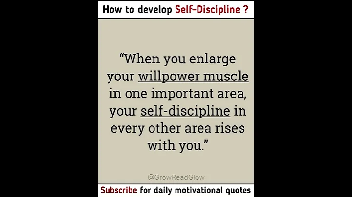 How to Develop Self-discipline? #shorts #motivation #quotes
