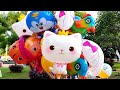 Balita Lucu Beli Balon Karakter Hello kitty Dan  Balon Kucing lucu