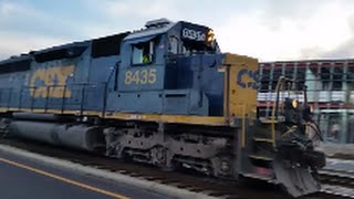 CSXT 8435 EMD SD40-2 Ex B&O REBUILT SD40 Solo Leads W956-07 Through Fayetteville NC @ Track Speed