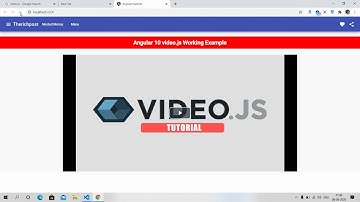 Angular 10 Play Video with Video.js