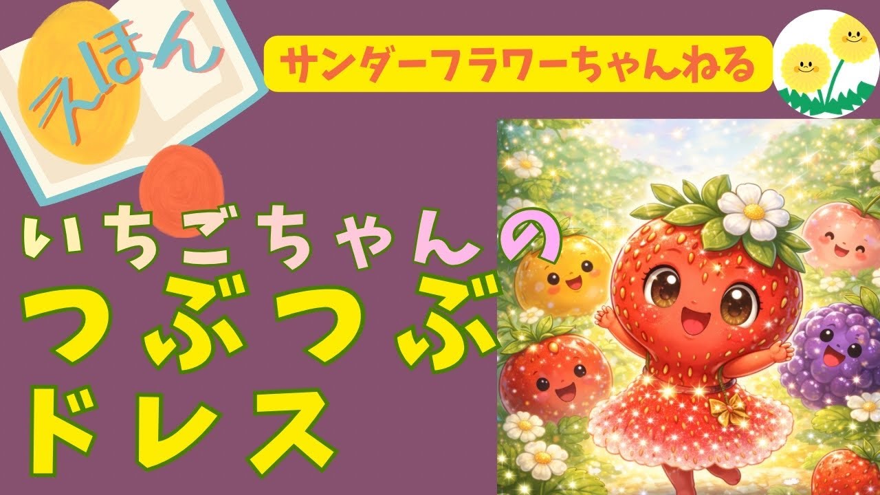 【読み聞かせ】いちごちゃんの つぶつぶドレス｜子ども向け絵本・自己肯定感が育つやさしいお話