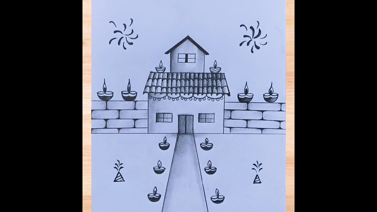 Happy diwali drawing easy 