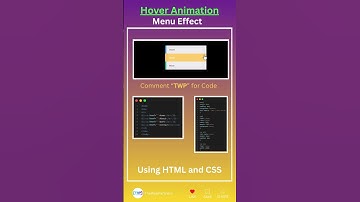 Create a Professional Animated Menu Hover Effect | HTML and CSS #html #css