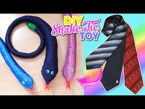 DIY snake tie toy | Easy ideas for recycling clothes