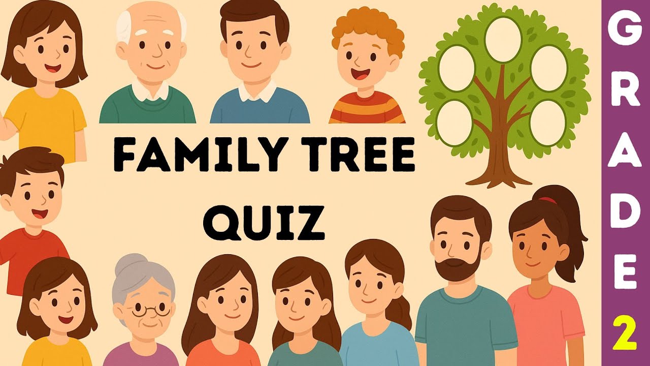 Family Tree Quiz for Grade 2 | Learn About Family Members & Relationships | Fun Kids GK Activity