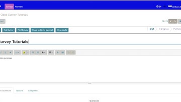 How to create a survey in Odoo