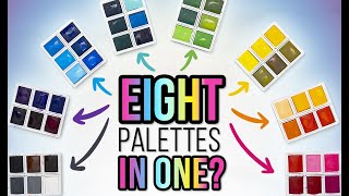 EIGHT PALETTES IN ONE? Trying GenCraft Portable Watercolor Paint | Watercolor Paint Review