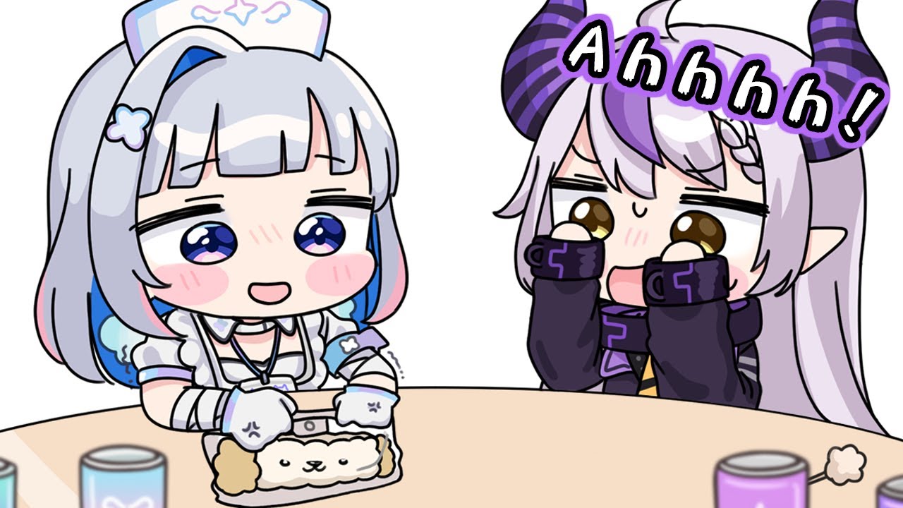 Kanata opens Laplus's gifts with her powerful grip strength [Animated Hololive/Eng sub]