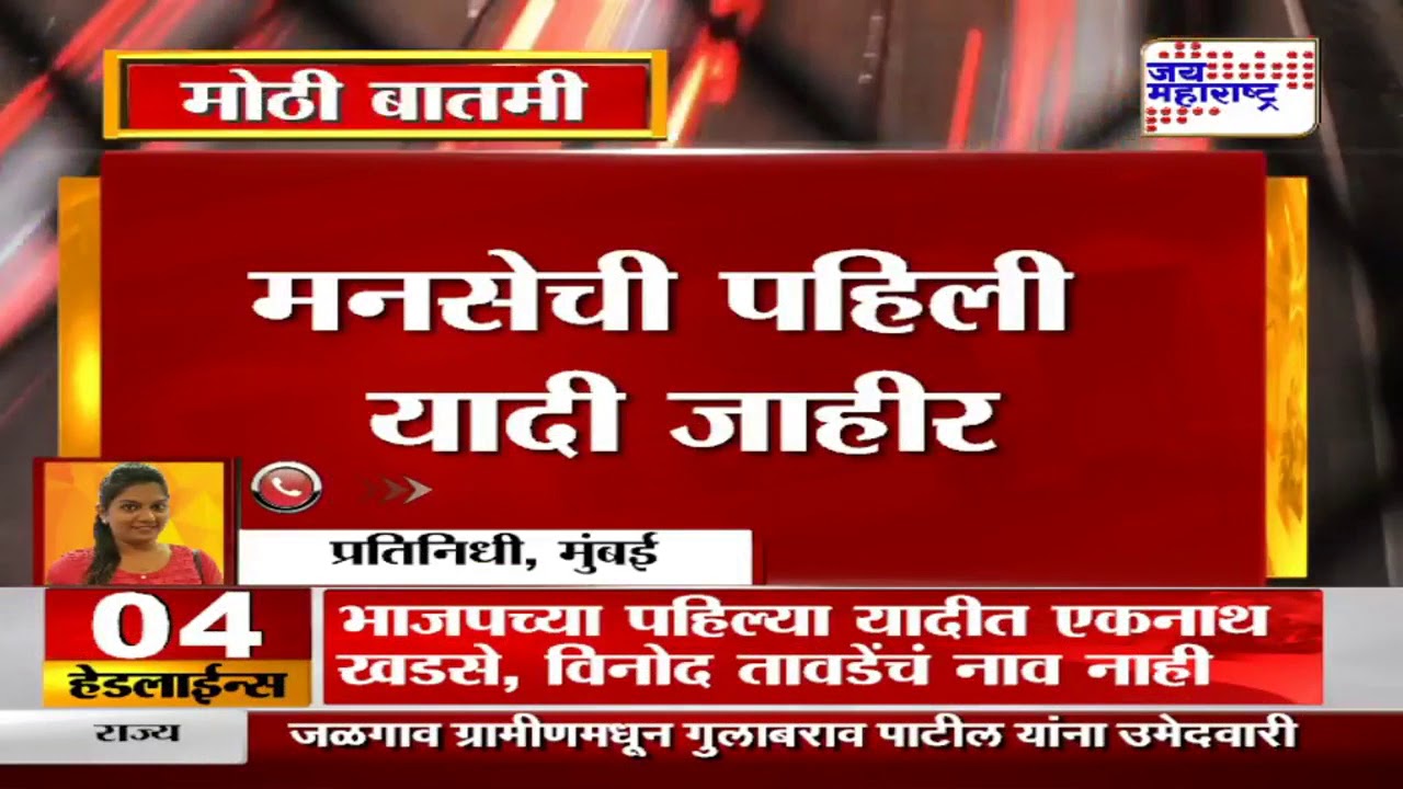 maharashtra news abp मनसेची पहिली यादी जाहीर