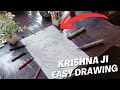✨How to Draw Lord Krishna Step by Step | Easy Drawing for Beginners 🎨| Sahil arts7 #video #Viral