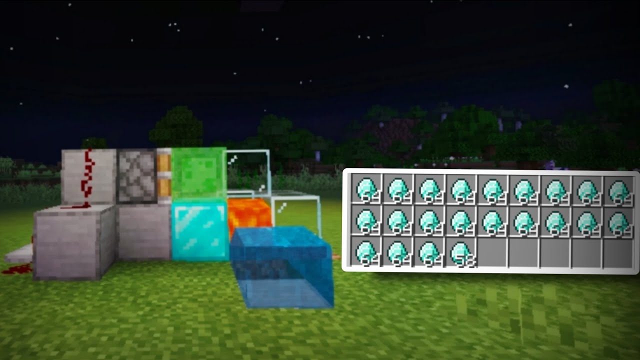 Diamond  farm in Minecraft PE 1.21+ 