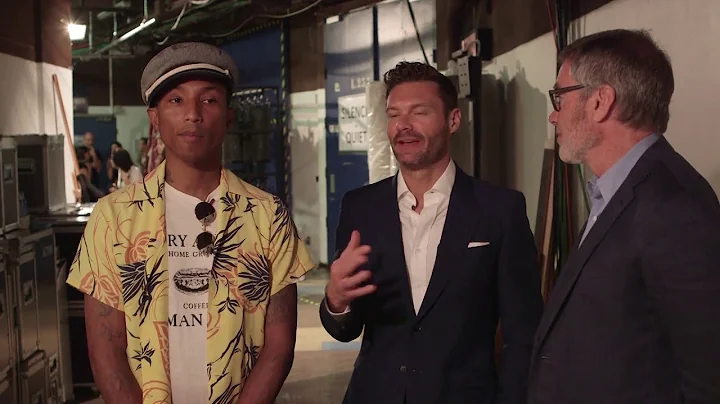 Pharrell Williams, Bob Pitman and Ryan Seacrest Me...