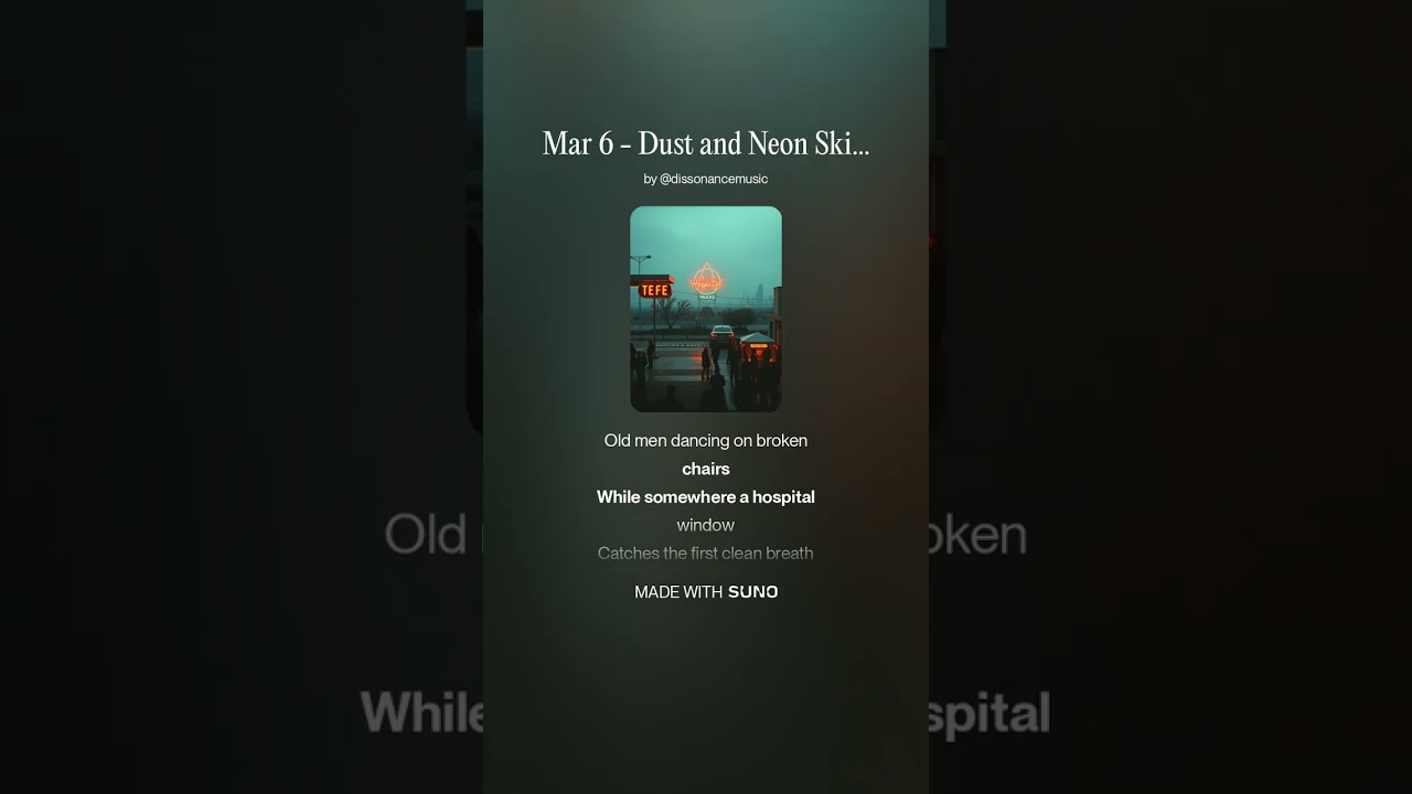 Songwriter Almanac . Mar 6 . Dust and Neon Skies