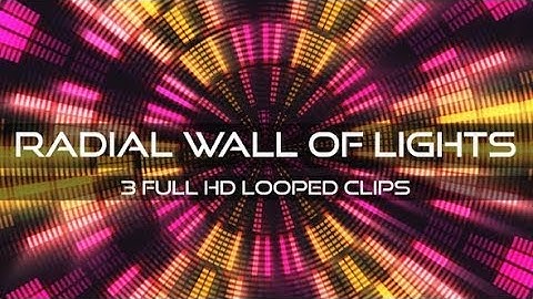 Radial Wall Of Lights VJ Loop | Motion Graphics - Videohive template