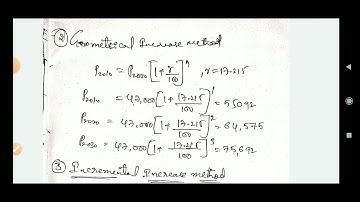 Population Forecasting Calculation | Environmental engg