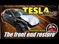 Tesla Model 3. The front end restore. Ремонт переда.