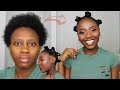 Bantu Knots Tutorial on Short Natural 4C Hair | Protective Style