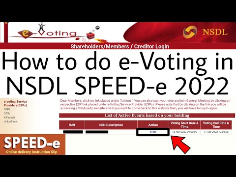 How to do e-Voting in NSDL SPEED-e 2022 | How To Register For NSDL e-Voting 2022