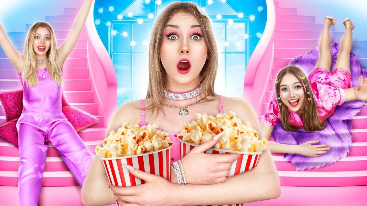 Я Устроила Популярную Вечеринку || Богатая VS Бедная Ночевка - YouTube