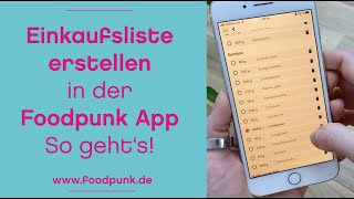 So erstellst du deine Einkaufsliste in der Foodpunk App | Anleitung screenshot 3