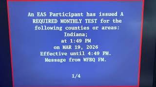 Indiana’s EAS Required Monthly Test on Xfinity Stream (ft. DASDEC Screen) (03/19/26)