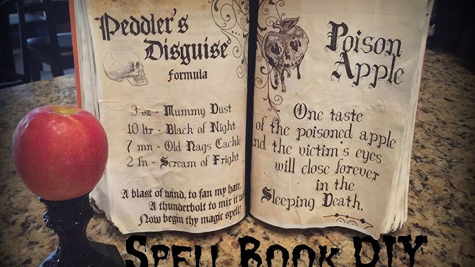 Halloween Spell Book/Book of Shadows Tutorial - YouTube for Free Printable Halloween Spell Book Pages