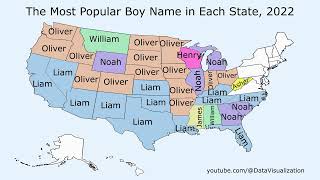 The Most Popular Boy Name in Each State, 2022