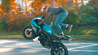 GSXR 600 Stunt Bike On The Streets, NO Hand Brake Needed!! | #FOOTBRAKEKINGS 4K screenshot 2