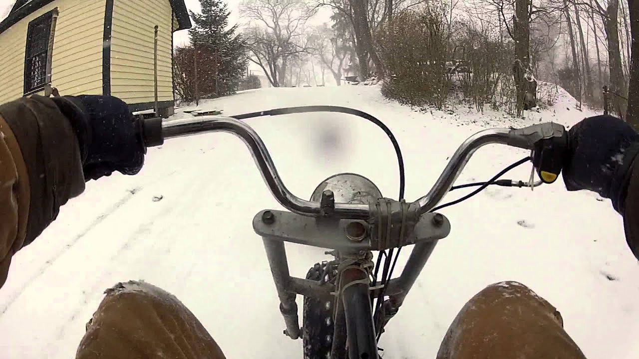 Mini Bike In Snow YouTube