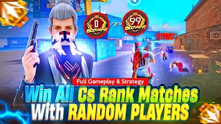 How To Win Every CS RANK With Random Players || Free Fire Pro Tips And Tricks 🔥 || Utkarsh FF