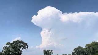 severe storm warnings with insane supercell clouds - (EAS compilation/storm footage from 8/24/2023)