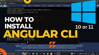 How to install angular cli on windows 10 or 11 via npm | How to install node js windows 10/11
