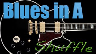 Video thumbnail of "Blues Shuffle in A backing track"