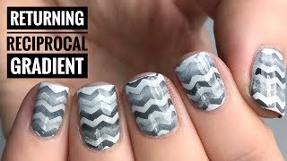 Grey Returning Reciprocal Chevron Gradient (Inspired by Simply Nailogical)