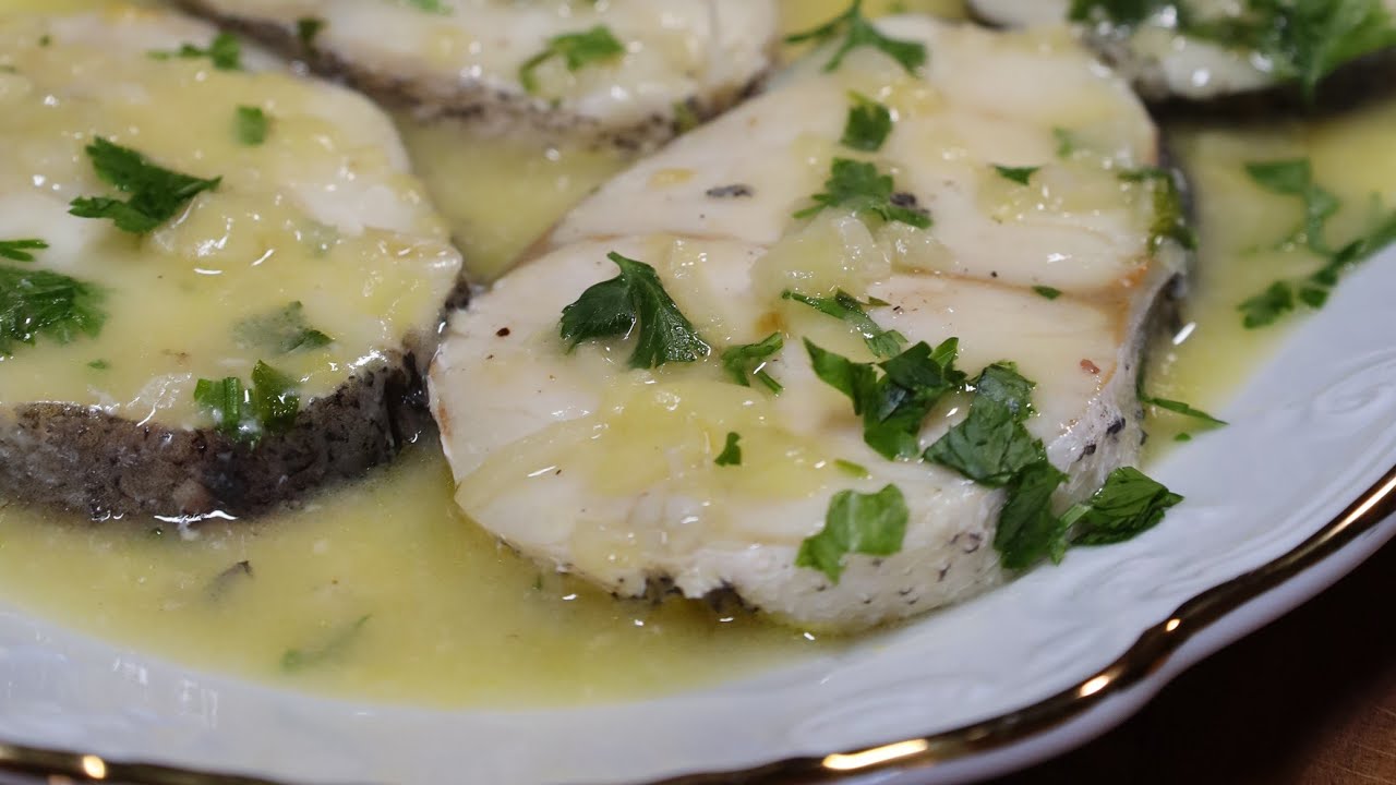 Pescada com molho verde