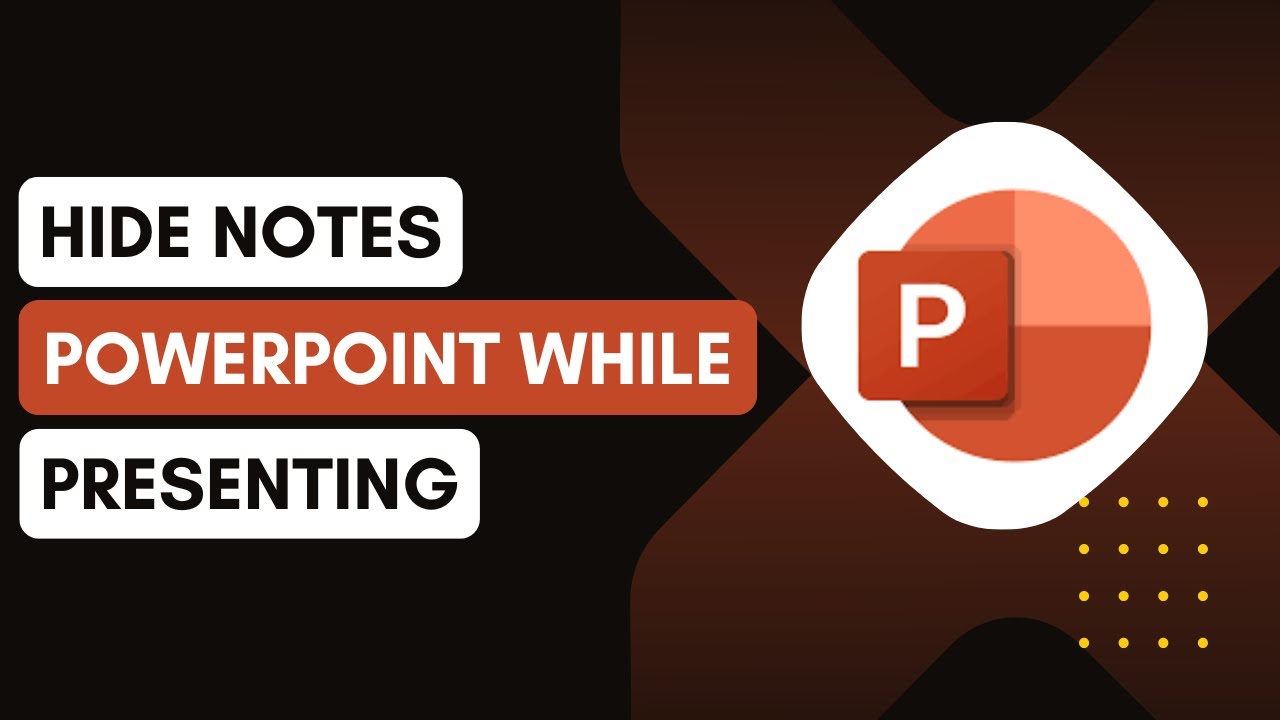 How To Hide Notes In PowerPoint While Presenting Tutorial ! - YouTube