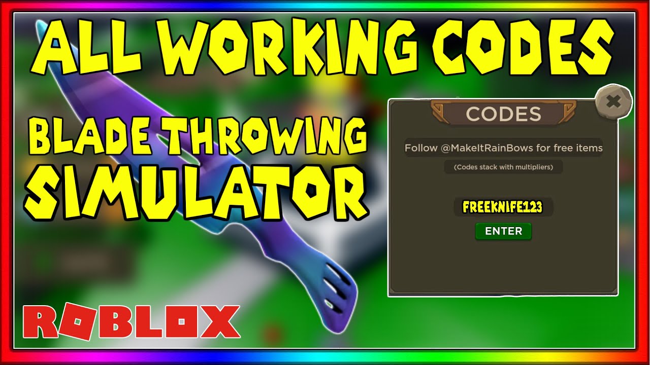 All Working Blade Throwing Sim Codes Roblox Blade Throwing Simulator - knife throwing simulator roblox codes