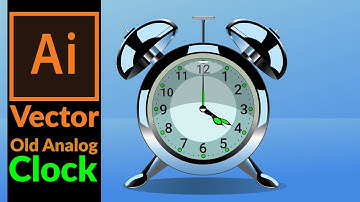 Adobe Illustrator Tutorial - How To Draw A Realistic Alarm Clock (Old School Analog Alarm Clock)