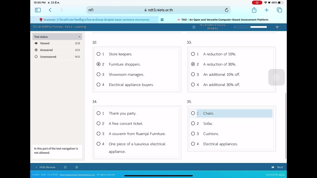 Tec-w. Part 2 Listening