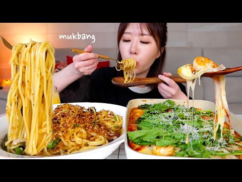 삼겹살 팍팍! 레이먼킴 삼겹살 파스타🍝, 치즈 가득 떠먹는 쉬림프 포테이토 피자 먹방 Pork belly pasta, Shrimp potato pizza MUKBANGㅣASMR