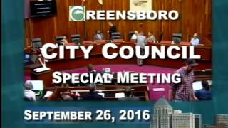 Special City Council Meeting 9/26/16 - Part 1