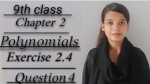 9th class maths Ch 2 Polynomials  Ex 2.4 Ques 4 | Tuition wallah #9thclass #maths #polynomials