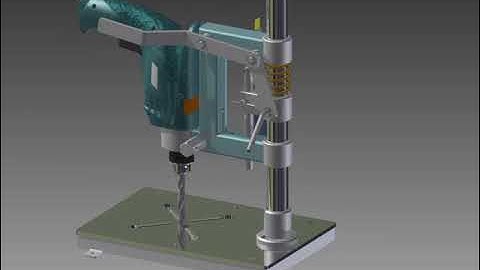 Hand Drill Stand Animation - Autodesk Inventor