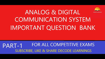 ADC|Communication System|Electronics &Communication|(Very Important Questions)  |Diploma |Engg