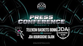 Telekom Baskets Bonn v JDA Bourgogne Dijon - Press Conference | BCL 2023