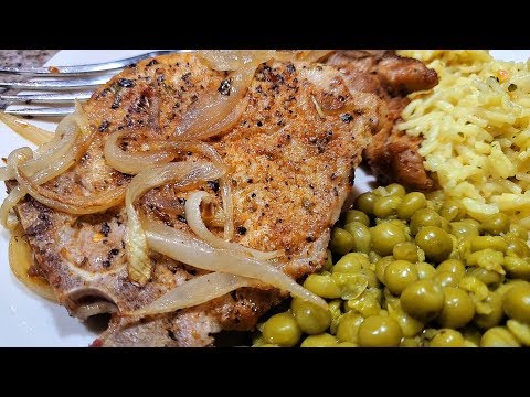 Blackened Skillet Pork Chops & Rice/ Pork Chops
