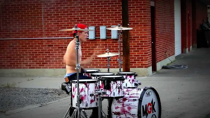 MGK'S Drummer behind stage