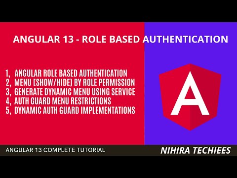 Angular 13 Role based Authentication -dynamic menu creation - Hide/show menu by role| AUTH guard #29