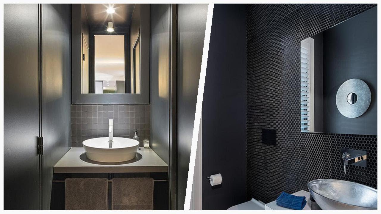 Elevate Your Powder Room with Stylish Black Tile Designs | Designer ...